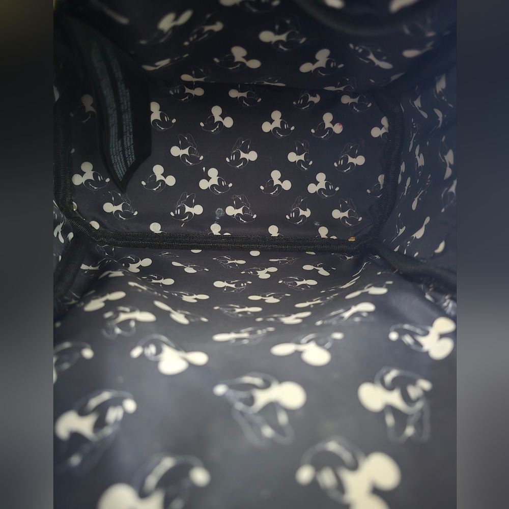 Loungefly Disney Cream and Black Quilted Backpack - Picture 6 of 8